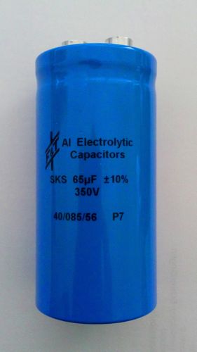 350 V / 65 µF Elektrolyt Kondensator F&T Typ SKS