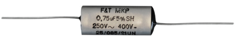 0,75 µF film capacitor F&T axial