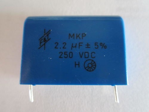2,2 µF / 250VAC Folienkondensator F&T radial