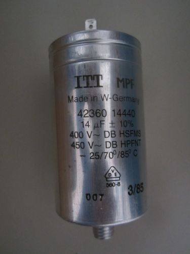 14 µF / 400 Vac Motorbetriebskondensator ITT SEL MPF 60/14/400