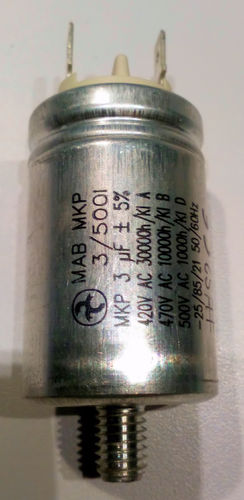 3 µF 420 Vac Motor capacitor Hydra / Class A