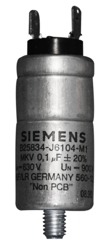 0,1 µF 900 VAC Starkstromkondensator SIEMENS