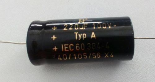 100V / 220µF Elektrolyt Kondensator F&T Typ A