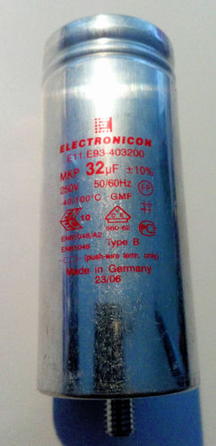 32 µF Leuchtstofflampenkondensator Electronicon 250 Vac