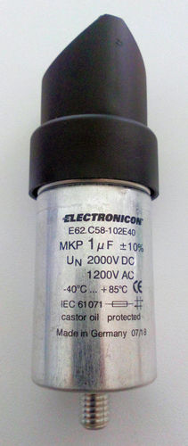 1 µF  AC/DC capacitor Electronicon 1200 Vac