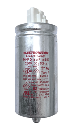25 µF Lampenkondensator Electronicon 280 Vac