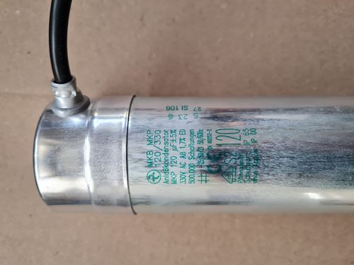 120µF 330 Vac  Motor-start capacitor Hydra / MKB MKP 120 / 330