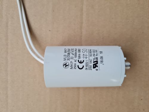 30 µF 250 Vac motor capacitor Hydra terminal stranded wire